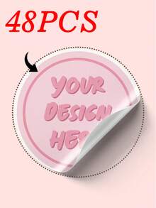 1-240pcs Personalized Labels - Customizable Stickers, Add Any Text, Images, Custom Thank You Labels, Seal Stickers, No Ironing, Back To School - Multicolor - View 30