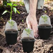 12pcs Black Breathable Seedling Pots, Seed Germination Cups, Flower & Plant Containers, Gardening Vegetable Planting Boxes - Multicolor-2 - View 12