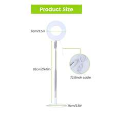 Paquete de 2 luces LED de espectro completo para plantas de interior - 9 modos regulables - temporizador automático - altura ajustable - 3 espectros opcionales - 10 niveles de brillo - ideal para plantas pequeñas - tubo flexible - Ver 5