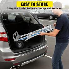 Carretilla manual convertible de alta resistencia y plataforma rodante – Carro de aluminio plegable 2 en 1 – Capacidad de 700 libras – 4 ruedas de goma – Mango telescópico – Ideal para almacén, manejo de materiales y mudanzas - triple - Ver 4