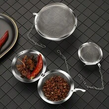 一套小/中/大号不锈钢调味球,适用于茶、汤、火锅、调味过滤,创意茶漏,厨房工具,不锈钢调味球,新款家用腌制调味球,适用于汤、炖菜、肉类、调味包、茶叶过滤器,家用厨房调味过滤 - 彩色 - 查看 4