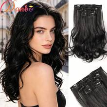 4 piezas de extensiones de cabello invisibles con clip de 14 pulgadas, onduladas y cortas, piezas de cabello natural y suave para mujeres - Multicolor - Ver 12