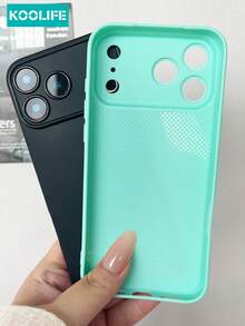 Koolife 1pc Matte Light Blue Solid Color Soft TPU Phone Case, Large Camera Cutout Design, Shock-Proof & Scratch-Resistant, Minimalist Elegant Style, Suitable Compatible With Apple 17/17 Pro/17 Pro Max - Pale Blue - View 6