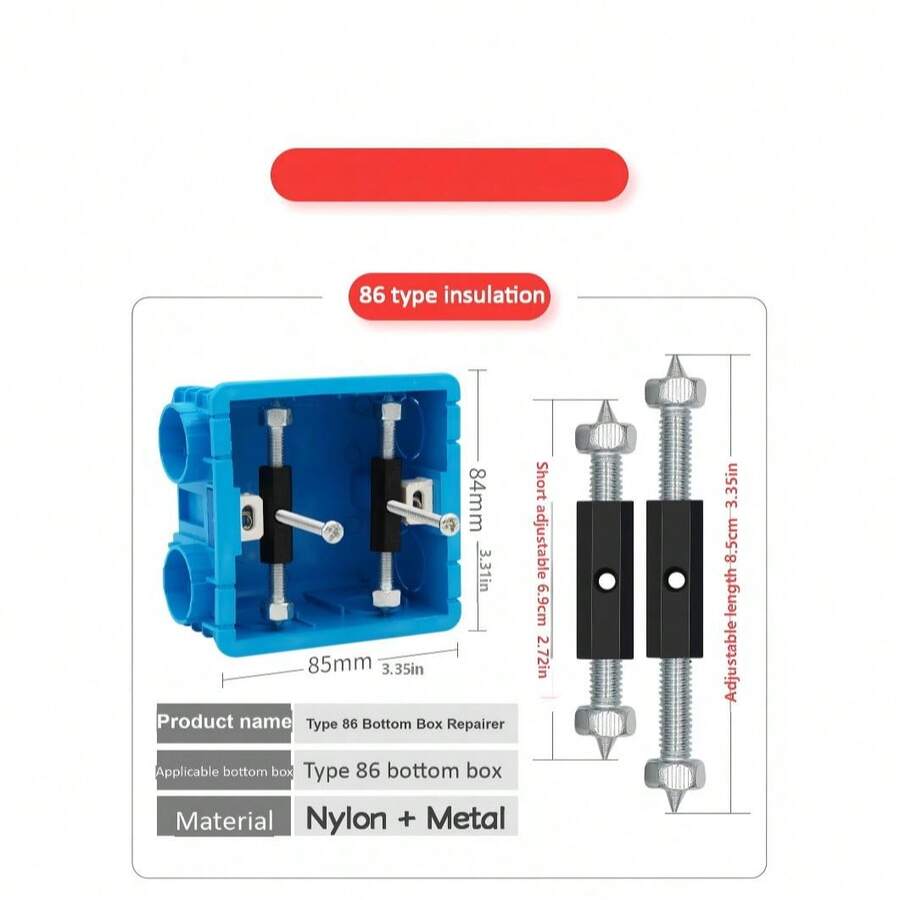 Dụng cụ sửa chữa hộp công tắc kim loại loại 86/118, hộp đấu dây đáy đa năng cho ổ cắm điện gia đình - 86 Thợ sửa hộp tối - Xem 1