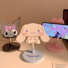 SANRIO 1个三丽鸥家族库洛米可折叠手机支架，Melody和库洛米卡通可折叠手机支架，肉桂狗可调节高度平板电脑支架，适用于手机和平板电脑，是观看电视节目的理想选择，完美的生日礼物 - A - 查看 7