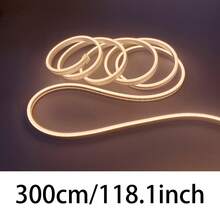1 Stück 100cm-500cm LED Neonlichtstreifen, USB betriebene flexible Warmweiß Lichtleiste, geeignet für Schlafzimmer, Küche, Wohnzimmer, Schrank, Kleiderschrank, Schreibtisch, Wand, Party, Hochzeit, Halloween, Weihnachtsdekoration - Warmes Licht - Übersicht 11