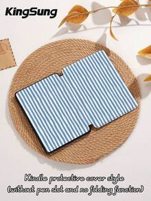 Ốp máy tính bảng sọc xanh dương, tương thích với iPad Air 8(M4)2026(11 inch), Air 8(M4)2026(13 inch), 9.7/10.2/10.5/10.9/12.9/Pro 11, thế hệ thứ 10, tương thích với Samsung Galaxy Tab S6 Lite 10.4 inch, tương thích với Kindle Paperwhite thế hệ thứ 12 2024, Kindle (thế hệ thứ 11) phiên bản 2022, mềm mại và chống rơi vỡ, chân đế thông minh/tự động bật/tắt màn hình. - Nhiều màu - Xem 9