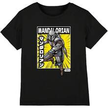 Men's Clothes Unisex Boys' Mandalorian Comic Character T-Shirt, Black Vintage Shirt, Men's Gift, Men's Shirt, Men's Summer, Unisex - 黑色 - 查看 1