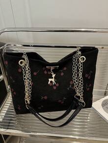 Large Capacity Handbag For Women, New Arrival Minimalist Commuting Shoulder Tote Bag - Black - View 9
