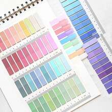 200 piezas/Paquete Marcadores adhesivos, Notas adhesivas multicolor para marcar páginas, cuadernos, marcadores de colores, suministros de anotación, etiquetas adhesivas transparentes, pegatinas, útiles escolares - Multicolor - Ver 11