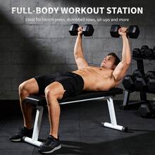Hodeffior Adjustable Weight Bench, Foldable Flat Incline Decline Workout Bench For Home Gym, Compact Strength Training Bench With 5.1 Cm Folded Profile For Bench Press, Dumbbells And Core Work - Black - View 6
