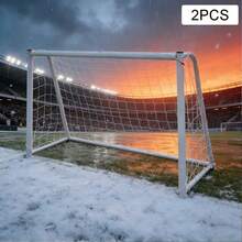 2pcs Football Rebound Net, Graduation/Labor Day Gift, 3-A-Side Football Rebounder Net, Without Goal Frame, Outdoor Football Training Equipment, Adult Size Football Net Set, Including Storage Bag - White - View 4