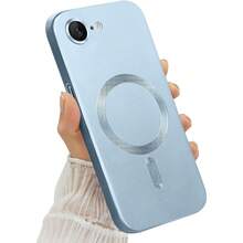 Ốp lưng điện thoại sạc không dây từ tính có bảo vệ camera cho iPhone 17 Pro Max, 16, 15, 14, 13, 12, 11 Pro Plus, 17e - Đỉnh xa màu xanh - Xem 3