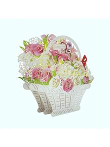 1 Stück 3D Rosa Muttertags-Pop-Up-Grußkarte mit Umschlag - Lebendiges Blumendesign, herzliche Botschaft und kreatives Geschenk für Mama oder ältere Frauen, Muttertagsgeschenk | Elegante Kalligrafie | Laserschnitt-Details, exzellente Geschenke für Mama zum Muttertag - Einheitsgröße - Übersicht 8