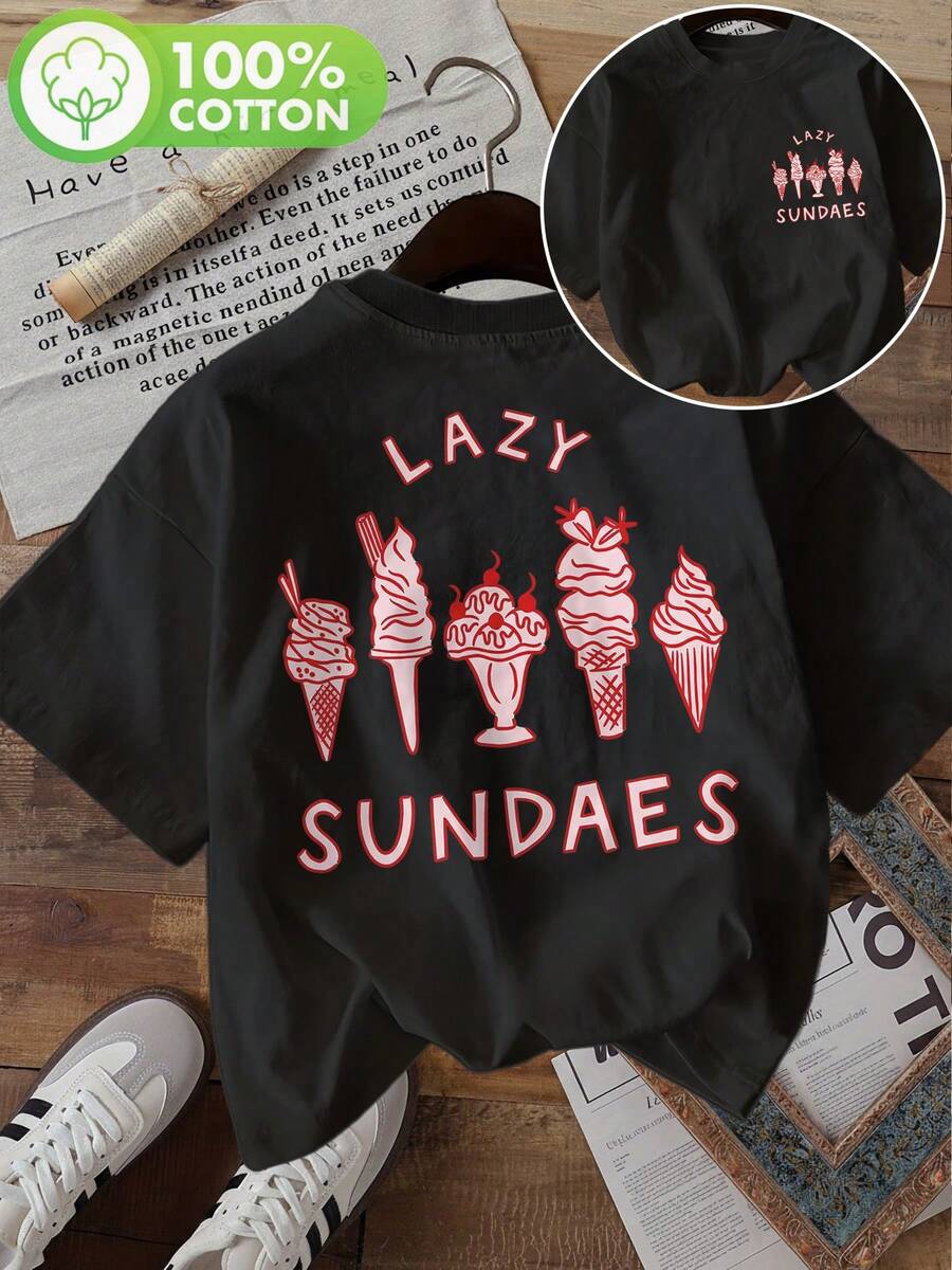 Plus Size T-Shirts - Black - View 1