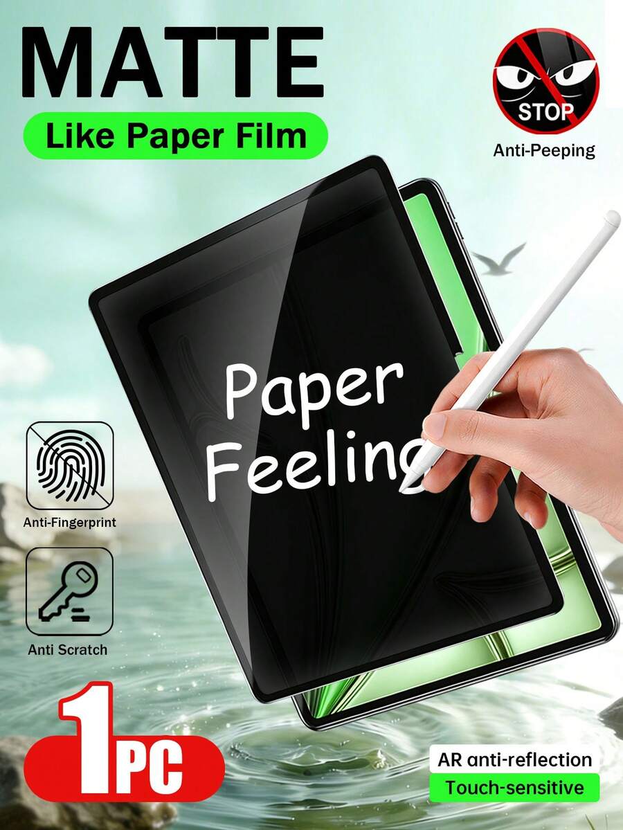 XINHONGYU 1pc Privacy Screen Protector | 25° Privacy Protection Anti-Peeping Full Screen Coverage With Curved Edges | Scratch-Resistant, Shock-Proof, Durable, Anti-Fingerprint, Sensitive Touch, No Delay | Suitable For IPad 11th Generation 2025 A16 / 10th Generation 10.9 Inch / Air 13 11 M4 - Black - View 1