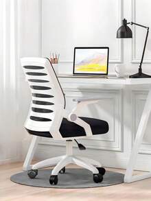 Basic Economical Ergonomic Office Chair - Black and White - View 4