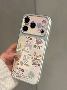 1pc Capa de telemóvel estilo coreano INS dopamina com padrão floral em aguarela, compatível com iPhone17/iPhone17 Pro Max/iPhone16 Pro Max/iPhone15 Pro/iPhone14/iPhone13/12/11, adequada como presente para família, amigos, irmãs, namorada no Dia dos Namorados, aniversário, Dia da Mãe - Rosa - Ver 4