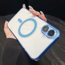 Ốp lưng điện thoại từ tính siêu bền cao cấp chống rơi vỡ, dành cho iPhone Air 17 16/15/14/13/12/11 Pro Max Plus, có chân đế và bảo vệ mặt kính phía sau. - Màu xanh nhạt - Xem 4