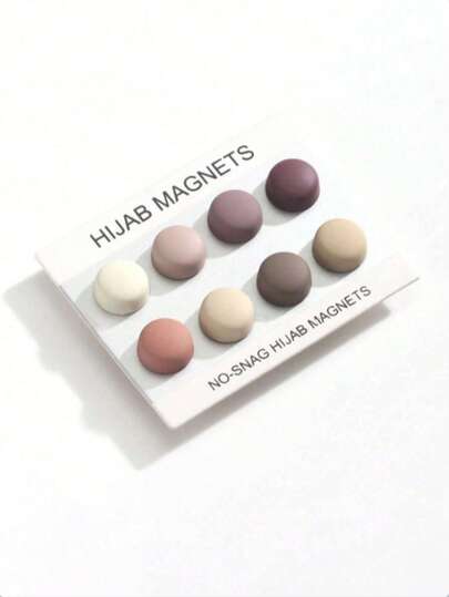 8 Pairs Solid Color Zinc Alloy Hijab Magnetic Clasps, Strong Magnetic, Suitable For Spring, Summer, Autumn And Winter,Accessories,Beach Towel