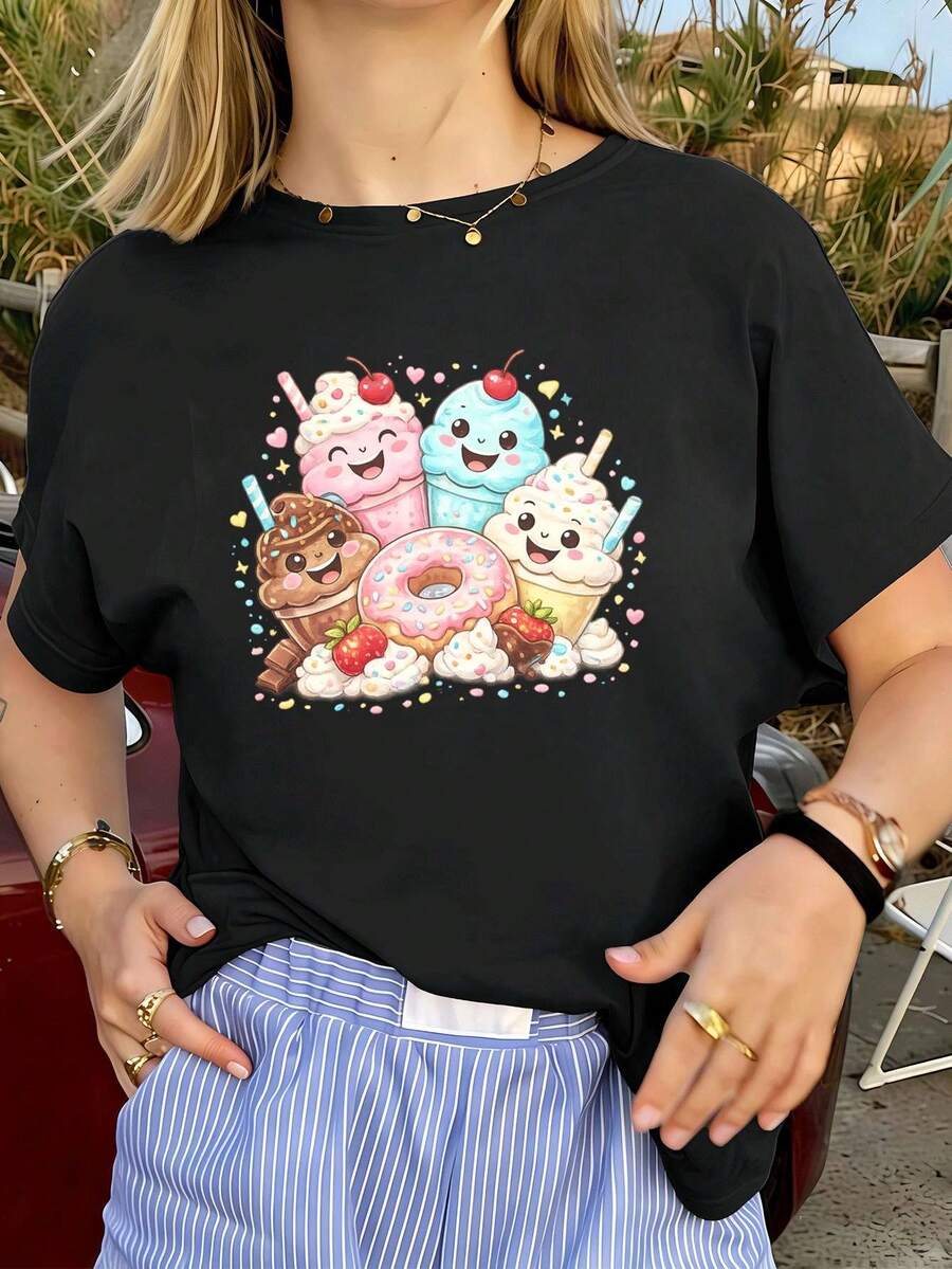 Women T-Shirts - Black - View 1