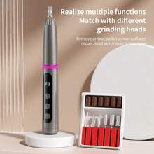2-In-1 Professional Electric Nail Drill, Nail Lamp, Nail File Drill, Manicure & Pedicure Set, Nail File Set, Suitable For Home And Salon, Nail Buffer, Manicure & Pedicure Polishing Tools - Fashion - View 3