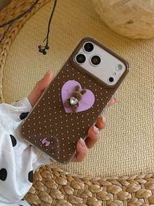 Ốp lưng điện thoại hình gấu 3D chấm bi dễ thương, bóng bẩy, chống rơi, phù hợp với 17 Pro Max 11 12 13 14 15 16 Pro Max, ốp bảo vệ chống rơi IMD. - Nhiều màu - Xem 3