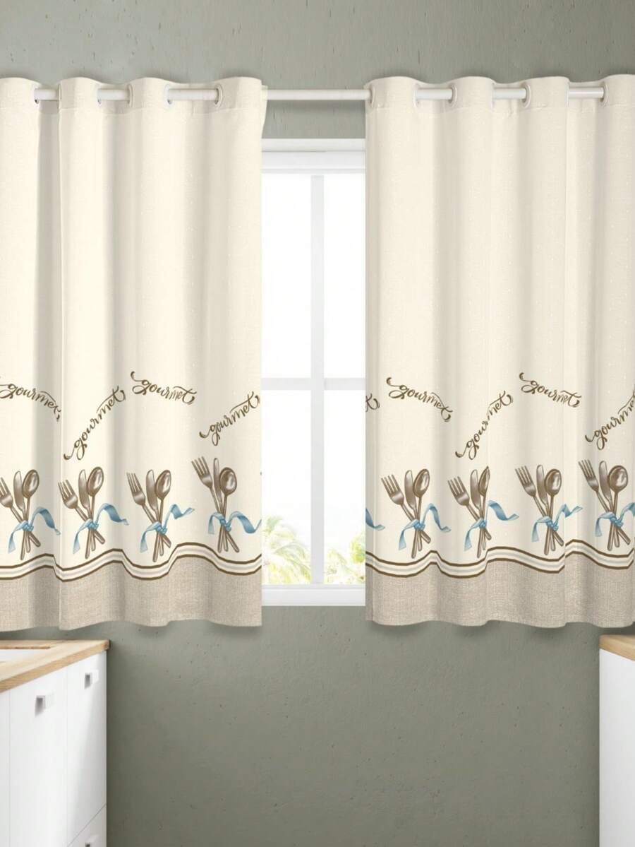 Kitchen And Window Curtain 2.00 X 1.50 Printed - Gourmet - View 1