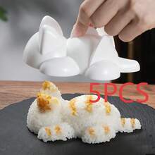 1pc Cute Shaped Rice Ball/Sushi Mold - Plastic, For Making Rice Balls, Rice Ball Sushi And Onigiri (1pc) - White - View 10