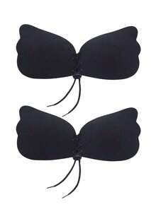 1片/4片装无痕隐形乳贴文胸提拉胶带，无肩带露背胸部提拉花瓣 - 彩色 - 查看 8