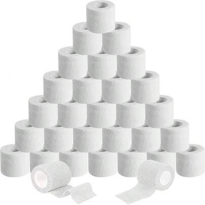 1/3/5/7/15 PCS Sports Bandages, Elastic Self-Adhesive Bandages, Finger And Ankle Braces, Football Equipment, Gym Equipment, Body Tape, Knee Tape, Knee Pads, Hand Guards, Ankle Guards, Palm Guards For Wrist, Waist, Knee, And Elbow Protection, Suitable For Football, Basketball, Running, Fitness, Badminton, And Tennis