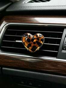 1-3 chiếc kẹp cửa gió ô tô hình trái tim in họa tiết da báo, phụ kiện ô tô - kẹp lỗ thông gió - Xem 11