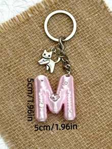 Creative Cartoon Cute Heart Star Shiny English Letter Keychain Pendant, Suitable As Small Gift For Friends And Family During Holidays - Multicolor - View 2