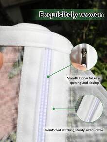 DIY Zipper Window Screen Kit, Nano PP Mesh Window Screen With Self Adhesive Hook And Loop Tape, Easy Installation No Drill, Breathable Fine Mesh Fly Screen With Zipper Opening For Easy Access, Removable Reusable, Black And White Options - White Zipper Screen - View 4