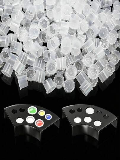 1000pcs Disposable Plastic Tattoo Ink Cup Caps - Durable Plastic Material, Anti-Corrosion, #11 Small, #14 Medium, #17 Large, Mixed Sizes, Tattoo Ink, Tattoo Supplies, Tattoo Kit, Essential Tattoo Accessories
