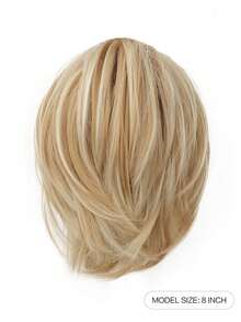 Extensión de cabello para cola de caballo con clip de garra - Moño desordenado sintético con clip de metal flexible, crea peinados DIY, muestra fácilmente la moda femenina - Multicolor - Ver 7