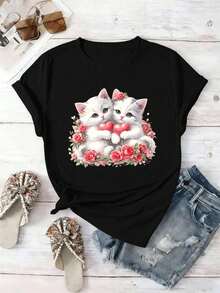 Women T-Shirts - Black - View 2