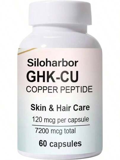 Ghk-Cu Copper Peptide Supplement, 120Mcg High-Purity Supplement For Skin & Hair,