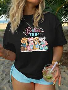 Women T-Shirts - Black - View 1