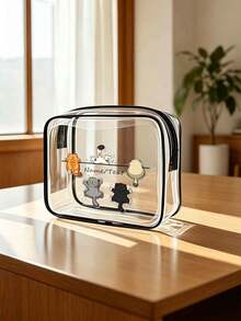 这款女士大容量拉链化妆包/旅行收纳包有黑色和粉色两种颜色可选。透明表面印有可爱的五只猫图案。采用优质、轻便、耐用的PVC材质，拉链设计方便清洁。 - 彩色 - 查看 5