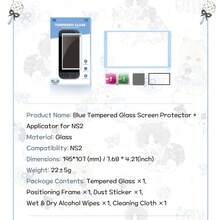 Bộ ốp bảo vệ hình mèo dễ thương cho Switch2 / Switch 2025 / NS2, ốp có thể tháo rời, vỏ PC mỏng dễ thương kèm 2 nắp cần điều khiển, túi đựng và hộp đựng thẻ game, miếng dán kính cường lực, phụ kiện game. - Xem 12