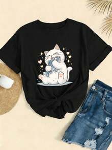 Dam-T-shirts - Svart - Visa 2