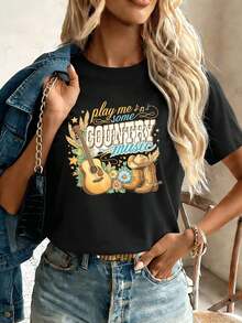 Women T-Shirts - Black - View 1