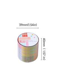 1 Roll PET Die-Cut Masking Tape, Mosaic Square Pattern, Suitable For Gifts, Office, Home, Marking, Labels, Classrooms, Toys, Scrapbooking, Creative Vintage Decoration DIY Stickers - Multicolor - View 9