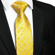 1/2/3/4/5pcs Men's 8CM (3.15inch) Yellow & White Striped Plaid Polyester Tie, Pocket Square, Cufflinks, Tie Clip & Lapel Pin Combination Set, Suitable For Wedding, Graduation, Date, Business And Other Occasions, Great For Birthday, Father's Day Gifts - Yellow - View 14