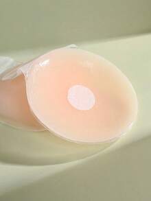 5 Pairs Invisible Silicone Nipple Covers, Backless Strapless Bra Petals, Prevent Nipple Protrusion, Prevent Wardrobe Malfunction, Suitable For Wedding Dress, Party Dress, Lingerie - Beige - View 5
