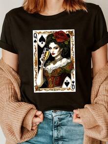 Women T-Shirts - [White] - View 6