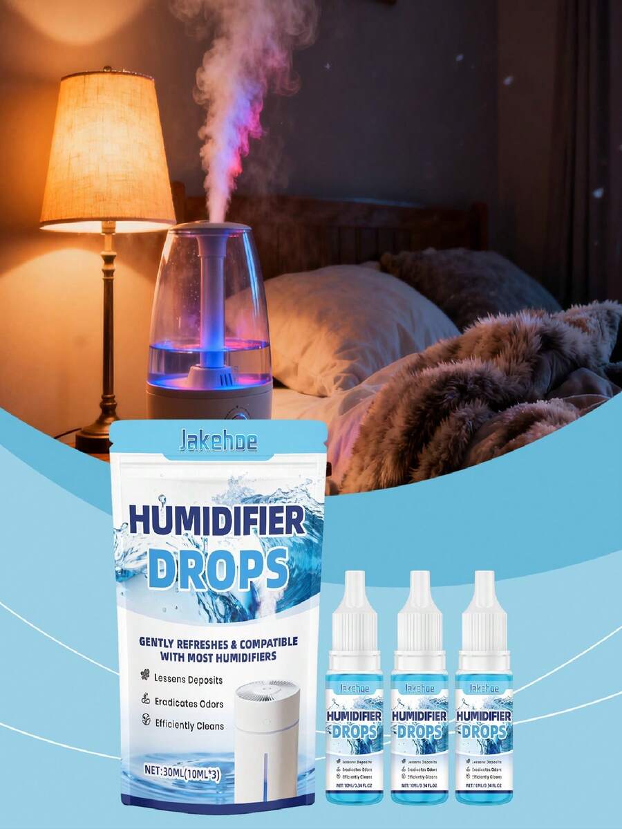jakehoe Humidifier Cleaning Solution - Gentle Formula, Won't Damage Machine Or Hands, Cleans Humidifier To Protect Family's Respiratory Health