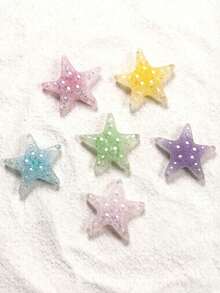 10/20/50/100个树脂海星海洋系列耳环、钥匙扣、手机挂绳、DIY饰品配件 - 大號海星 - 查看 24