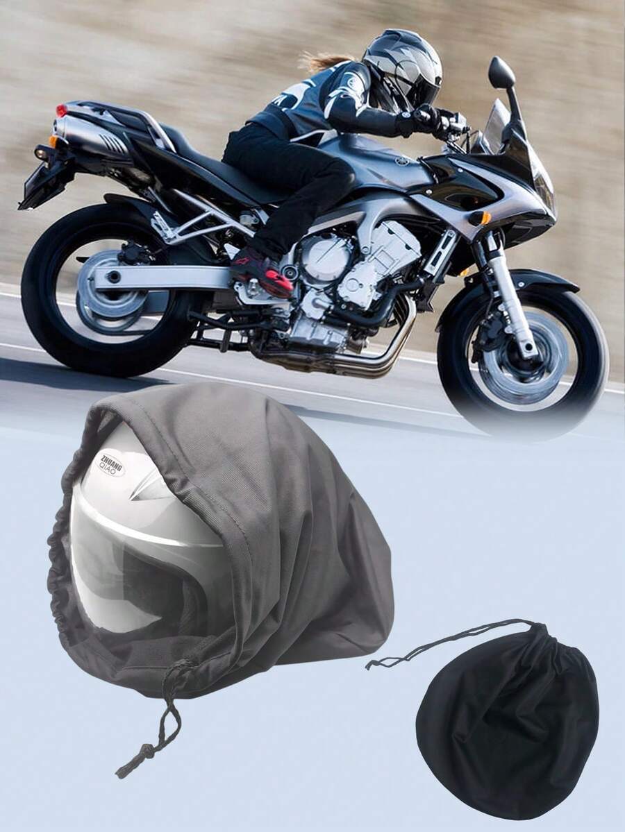 Soft Fleece-Lined Drawstring Motorcycle Helmet Storage Bag, Suitable For Full-Face And Half-Face Helmets, Dust-Proof And Scratch-Resistant, Applicable To Scooters, E-Bikes And Bicycles, Lightweight Travel Organizer Bag